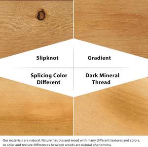 Marco de cama de plataforma de madera maciza de estilo de mediados de siglo, tamaño completo con base de cabecero de fácil montaje y resorte de caja de Color roble Natural - Product Image 6