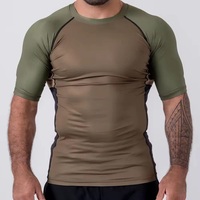 Rashguard respirant personnalisable de haute qualité pour adultes et unisexe, protection UV, compression, fitness, gym