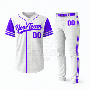 Vêtements de softball respirants à séchage rapide, jersey boutonné pour garçons, unisexe, chemises noires pour hommes - Product Image 4