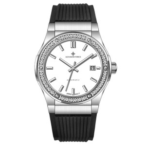 นาฬิกาอัตโนมัติ Sport Alexander Ferros รุ่น 2241S-02 กันน้ำ 5BAR ขนาด 40 มม. สายยาง ตัวล็อคสแตนเลส กระจกแซฟไฟร์ Miyota ระบบอนาล็อก - Product Image 1