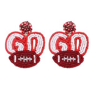 Boucles d'oreilles brodées à la main et perlées pour femmes, bijoux festifs et de soirée au meilleur prix - Product Image 4