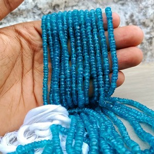 Natural Neon Apatite Faceted Rondelle <b>Spacer</b> Beads 3MM 5MM Loose Gemstone Beads Strand For Jewelry Making Wholesale Price Bulk - Product Image 1