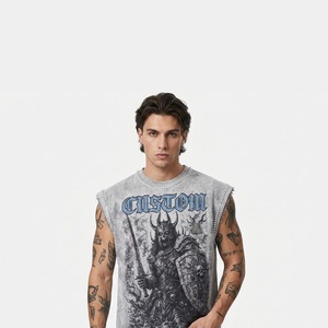 เสื้อยืดคอกลมแขนสั้นลายกราฟิกสตรีทแวร์สำหรับยูนิเซ็กส์ ชุดกีฬา เสื้อผ้าลำลองกลางแจ้ง ผ้าเจอร์ซีย์คอตตอนสีขาว พิมพ์ลาย - Product Image 4