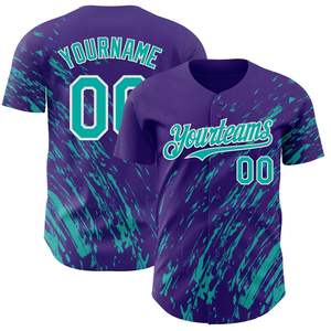Camiseta de Béisbol Sublimada Personalizada, 100% Poliéster Transpirable, Cuello Redondo, Tirantes en T, Manga Corta, Uniforme Deportivo Unisex, Ropa de Equipo OEM - Product Image 1