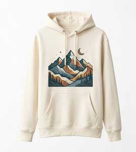 Sweat-shirt à capuche en coton pour homme avec imprimé arbre, coupe classique, décontracté, pour l'automne, en tissu tricoté respirant, avec poche et logo frontal - Product Image 3