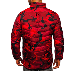 Chaqueta de invierno para hombre, con capucha, alternativa al plumón, cortavientos, con cremallera, ropa exterior, logotipo personalizado, talla grande - Product Image 4