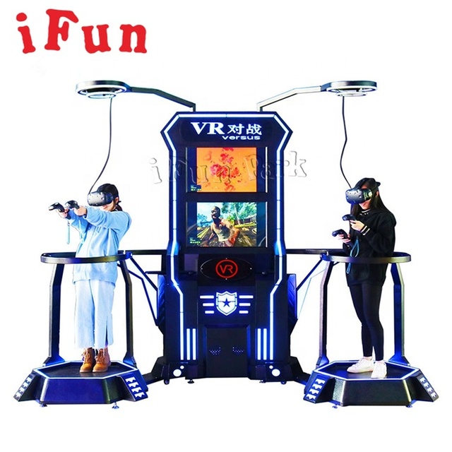 Commercial Interactive Virtual Reality Walking Shooting Space Game VR Simulator 9D VR Standing Platform With VIVE Glasses