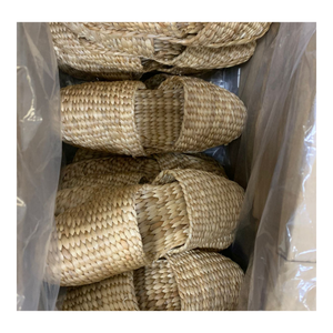 Premium Eco Friendly Water Hyacinth <b>Slippers</b> Handmade Woven House Sandals For Hotels Resorts And Gift Collections - Product Image 5