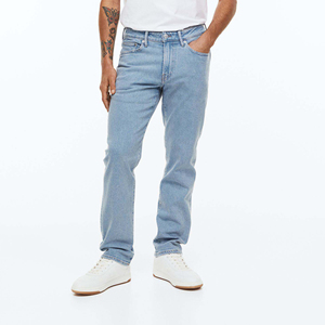 Jean en denim délavé pour homme – Coupe droite taille haute, ajustement régulier, en coton, pantalon décontracté |   Pantalons vintage streetwear |   Vente en gros - Product Image 1