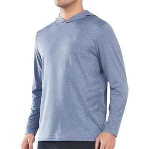 Vente en gros de sweats à capuche pour hommes avec fermeture éclair, respirants, brodés, protection solaire UPF 50+, Spandex/Polyester 100% coton léger - Product Image 5