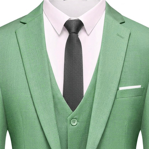 ชุดสูทแบบระบายอากาศได้ดีของผู้ชายชุดเสื้อโค้ทกางเกงแบบกระดุมแถวเดียวของผู้ชายสินค้ามาใหม่ - Product Image 5