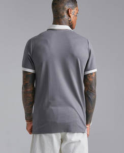 100% coton blanc Golf Polo t-shirts brodé Logo uni à manches longues décontracté coton polos pour hommes - Product Image 1