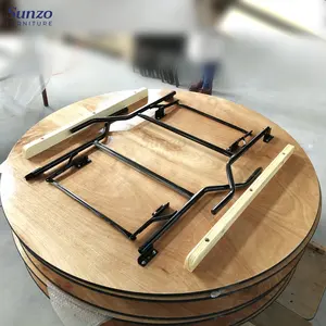 Wholesale Modern Wood Round Banquet Folding Table For Wedding Events Party Kitchen For Rental