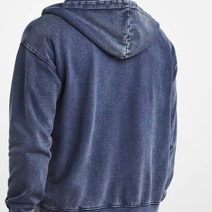 Heavy Weight Streetwear Loose Fit Acid <b>Wash</b> Zipper Hoodies For <b>Boys</b> Good Fabric Custom Oversized Washed Distressed Men Hoodies - Product Image 5