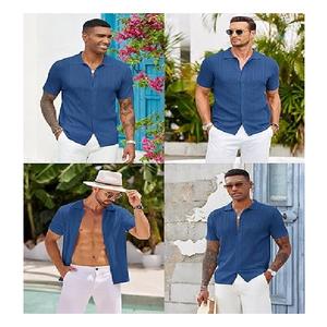 Polo homme col rond uni pas cher, design personnalisé tendance, grandes tailles, décontracté et élégant. - Product Image 4