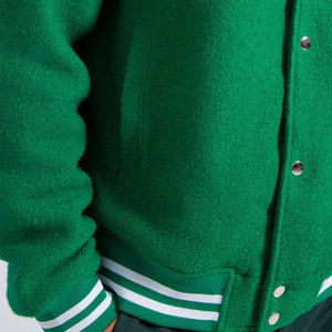 เสื้อแจ็คเก็ตวาร์ซิตี้สีกรมท่าสำหรับผู้ชาย ยี่ห้อ Econex ผ้าวูล/โพลีเอสเตอร์ กันลม ปักตัวอักษร G ปกคอพับ ติดกระดุมแถวเดียว สไตล์พรีปปี้ - Product Image 6
