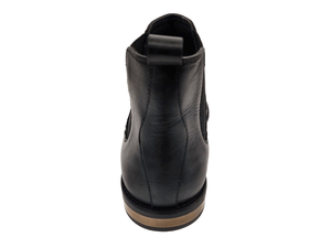 Botas Chelsea Negras para Hombre, Parte Superior de Piel de Oveja, Punta Redonda, Sin Cordones, Suela Antideslizante de TPR, Forro de Malla, para Todas las Temporadas - Product Image 2
