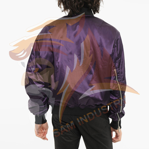 Chaqueta de Satén Ligera de Estilo Urbano para Hombre, Personalizada OEM, Nueva Llegada, Diseño Personalizado - Product Image 2