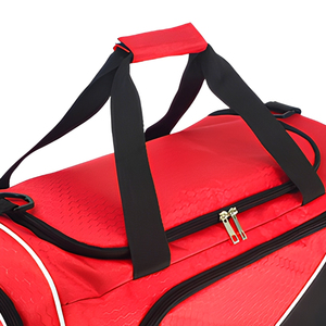 Bolsa Deportiva Unisex Roja con Compartimento para Zapatos, Gran Capacidad, Poliéster, Bolsa de Viaje Deportiva, Correa Ajustable, Estilo Casual - Product Image 3