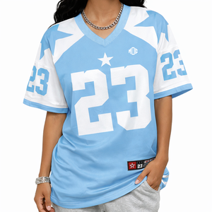 Camiseta Casual Oversize Estilo Jersey de Fútbol Americano con Cuello en V para Hombre, Diseño Gráfico con Número, Estilo Y2K, Servicio OEM Personalizado, Hecho en EE. UU. - Product Image 6