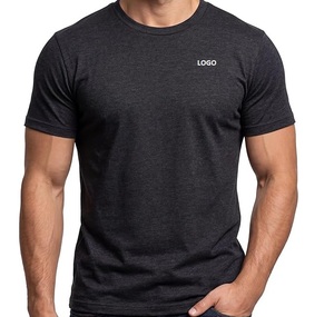 T-shirts pour hommes - T-shirts en coton premium à texture grainée verticale - 75% coton micro-extensible - T-shirt à col rond - Product Image 3