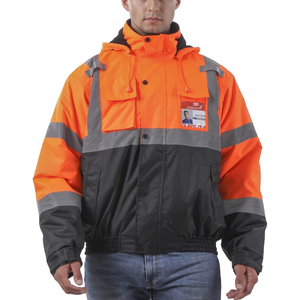 Veste de sécurité hivernale professionnelle haute visibilité réfléchissante – Fabrication haut de gamme en gros - Product Image 1