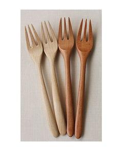 Utensilios de Cocina Estilo Japonés, Tenedor de Madera Natural para Servir Ensaladas, Vajilla para Mesa de Comedor, Utensilios para la Cena - Product Image 1