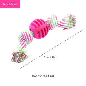 Offre Spéciale – Jouet pour animaux de compagnie en 5 couleurs, balle en caoutchouc souple et durable avec corde, jouet à mâcher pour le nettoyage des dents, jouet interactif pour chiens - Product Image 6