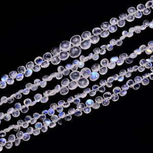 Piedra Lunar Arcoíris Blanca Natural Premium, Facetada en Forma de Corazón, Hilo de 8 Pulgadas, 5.5-10 mm, Suelta para Joyería, Certificada por Terceros - Product Image 1