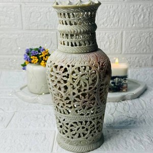 Décoration Pierre Naturelle Marbre Porte Fleur Marbre Pot De Fleur Vase pour Table En Gros Meilleur Prix Disponible Ici Bonne Qualité - Product Image 1