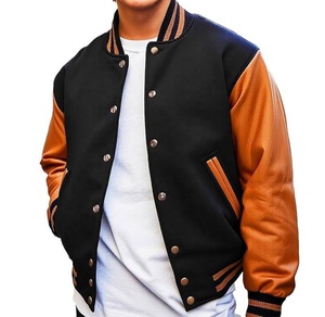 Mens Streetwear Varsity Letterman <b>Jacket</b> Premium <b>Leather</b> High Quality Embroidery <b>Winter</b> Style - Product Image 1