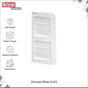 แผ่นแบ่งโถปัสสาวะเซรามิกสีขาวเครื่องใช้ในห้องน้ำมีขนาดแตกต่างกัน - Product Image 2