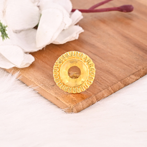 แหวนทองเหลืองประดับพลอยรูปเลมอน งานแฮนด์เมด สำหรับผู้หญิง - Product Image 2