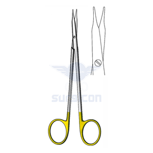 Ciseaux chirurgicaux Reynolds 11 cm (4-1/4 pouces) droits à bout arrondi en acier inoxydable, ciseaux de précision pour interventions générales - Product Image 1