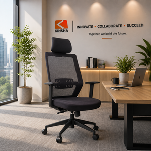 Top Best Selling Power Adjustable High <b>Back</b> Fabric Mesh Executive <b>Chair</b> with Lumbar <b>Support</b> for Home Office Gaming and Writing - Product Image 1