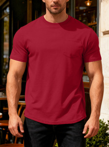 Camiseta de Verano para Hombre, Cuello Redondo, Tejido Waffle 100% Poliéster, Holgada, Informal, Transpirable, Lisa, 200g, Anti-Pilling, Anti-Encogimiento, OEM - Product Image 3
