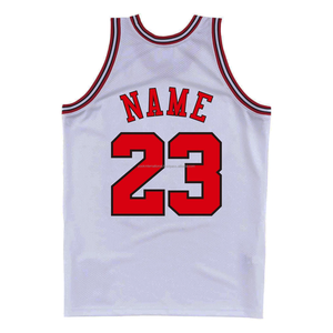 Custom White Basketball Jersey With Red 23 Number Sublimation Printed Unisex Adult Mesh Tank Top All Seasons Basketball Jersey - Product Image 2