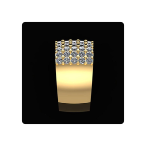 Anillo de Oro Amarillo de 10 Quilates con Diamantes de Laboratorio CVD de 3.08 CT, Corte Brillante, Color E-F, Anillo Ancho Estilo Hip Hop para Hombre - Product Image 2