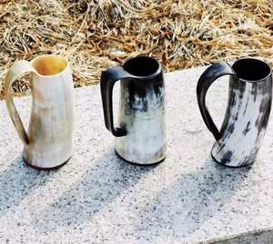 Taza de Cuerno de Búfalo Natural de Alta Calidad, Hecha a Mano, Ecológica, Apta para Lavavajillas, para Cerveza, Vino, Sidra, Cerveza Alemana/Beber de Cuerno - Product Image 3