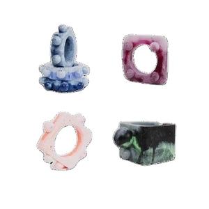 Accessoires de décoration de table à manger porte-serviettes finition résine porte-anneau de serviette de salon porte-anneau de tissu de chambre à coucher - Product Image 1