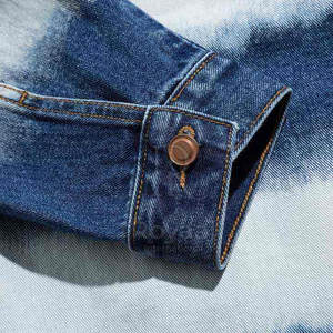 Chaqueta de Invierno de Color Sólido para Hombre, Diseño Nuevo, Ligera, Estilo Urbano, Chaqueta de Mezclilla con Ribetes - Product Image 3