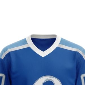 Conjunto de Camiseta y Pantalones Cortos de Hockey sobre Hielo Sublimados en Azul Rey para Hombre, Cuello en V, Poliéster, Uniforme Deportivo para Equipo, Ropa Deportiva de Competición - Product Image 3
