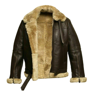 Wholesale Men Genuine Premium Leather Slim Fit Biker Style Winter Fashion Motorcycle <b>Jacket</b> Windproof <b>Waterproof</b> Sheep Stand - Product Image 2