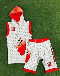 Uniformes de Fútbol Americano a la Bandera para Hombre 7V7, Conjunto de Entrenamiento de Compresión de Alta Calidad, Transpirable, Antibacterial, de Secado Rápido, Sin Mangas - Product Image 1