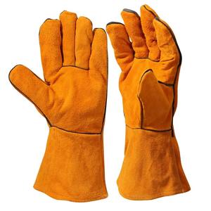 Guantes de Soldadura de Cuero Vacuno Resistentes al Desgaste, con Protección de Aislamiento Térmico - Product Image 1