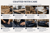 Fauteuil convertible moderne en cuir véritable fait main avec ottoman, ensemble de meubles de luxe pour salon
