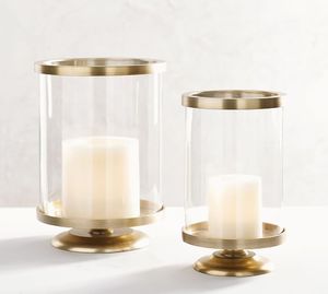 Refined Metal And Glass <b>Hurricane</b> Candle Holder Handmade Elegant <b>Lantern</b> For Home Office Hotel Decorative Display Purpose - Product Image 5