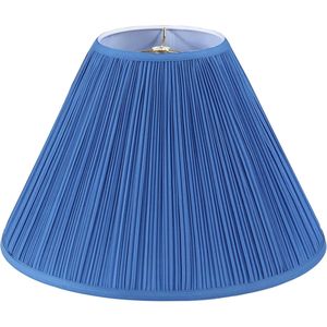 Pantalla de lámpara clásica azul de tela de seda sintética, estilo araña, rígida, con diseño de pliegues tipo hongo, de estilo Empire transicional, una cubierta elegante para su lámpara - Product Image 2