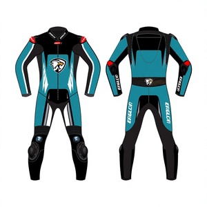 Traje de Motociclismo de Cuero GSXR Personalizado para Hombre, Mono de Carreras de Una Pieza, Traje de Motociclista OEM con Protección CE, Manga Larga, 280g - Product Image 1