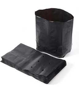 Sacs de culture en tissu respirant noir PE avec trous de drainage et résistance accrue pour la plantation de légumes, fleurs, jardinage, pépinière 18L - Product Image 1